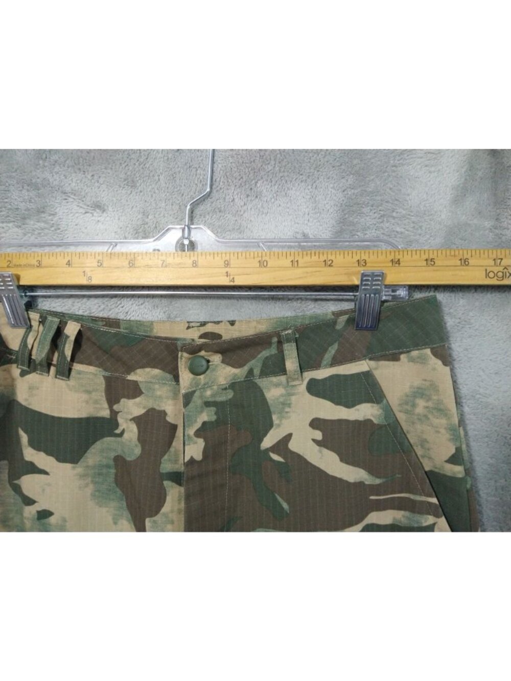 adidas Originals Green Camo Track Pant Ripstop Cargo Jogger Womens Medium Baggy - Picture 3 of 11